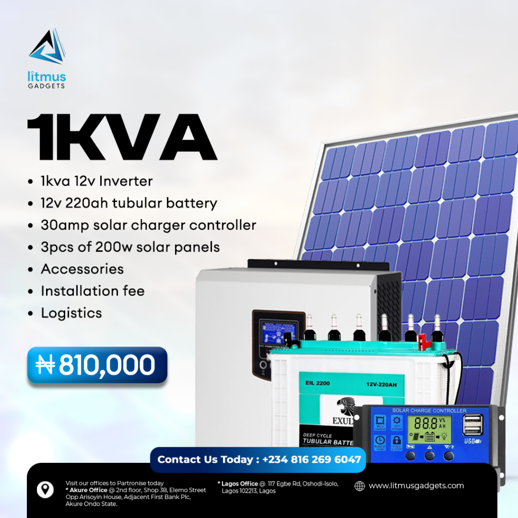 1kva solar and inverter installation