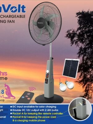 Duravolt 18-inch 3-in-1 Quality Rechargeable Fan