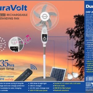 Duravolt 16-inch 4-in-1 Rechargeable Fan